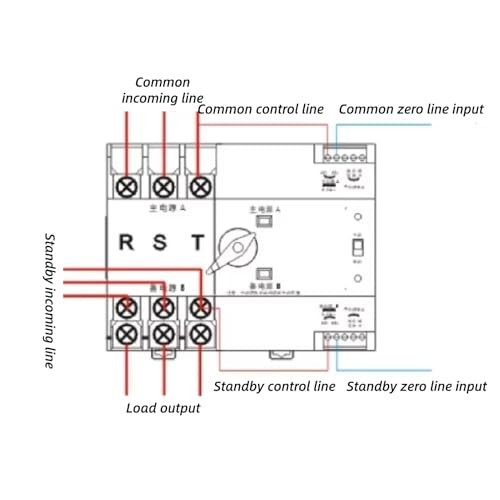 Automatic Transfer Switch 63A 110V Mini ATS Din Rail Backup Generator Switch