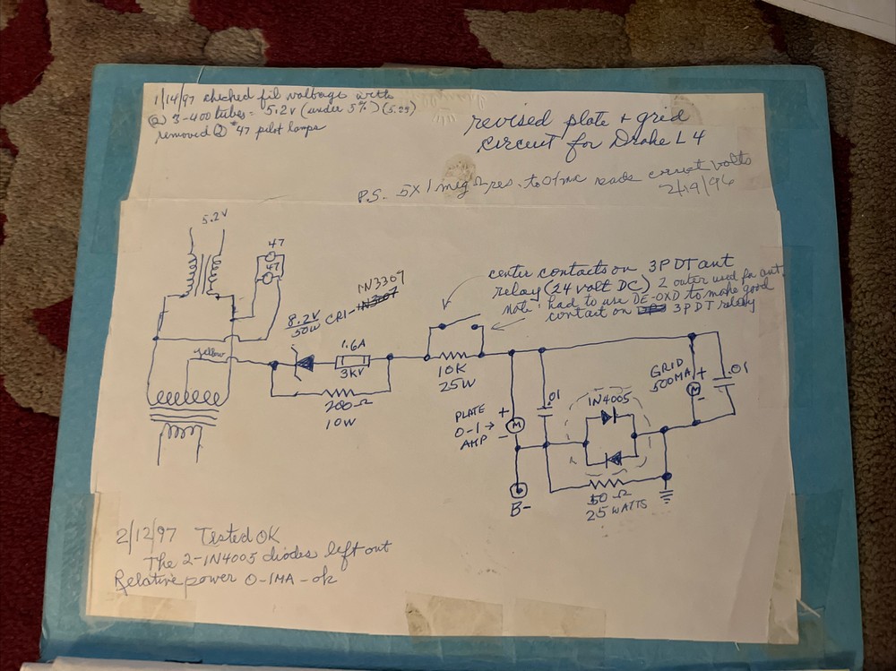 FACTORY ORIGINAL DRAKE L-4 MANUAL WITH SCHEMATICS.￼