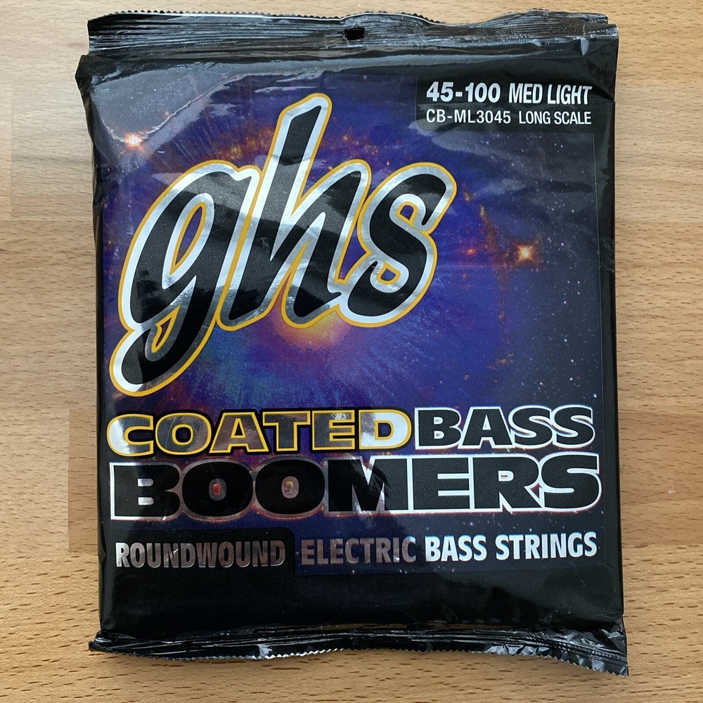 GHS CB ML3045 Long Scale Coated Bass Boomers Medium Light 45 - 100 Strings