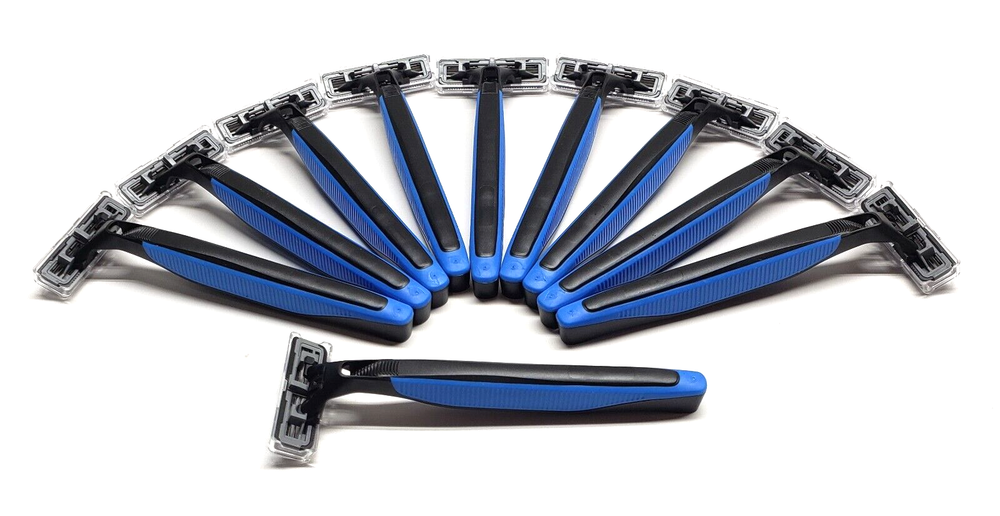 x400 Premium Disposable Twin Blade Razors - Lube Strip - Pivot Head - Single Use