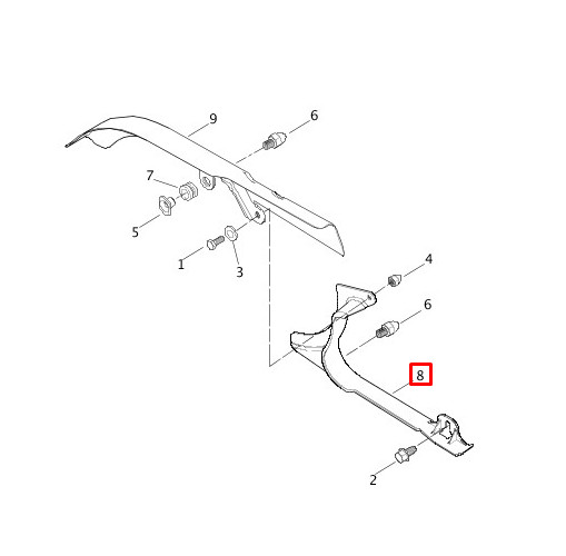 HARLEY DAVIDSON DEBRIS DEFLECTOR 60452-07A