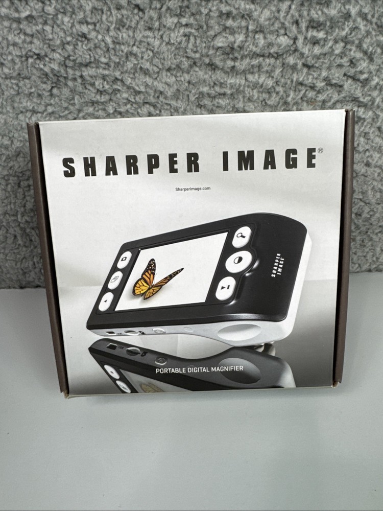Sharper Image Portable Digital Magnifier Model 206312 Black/White