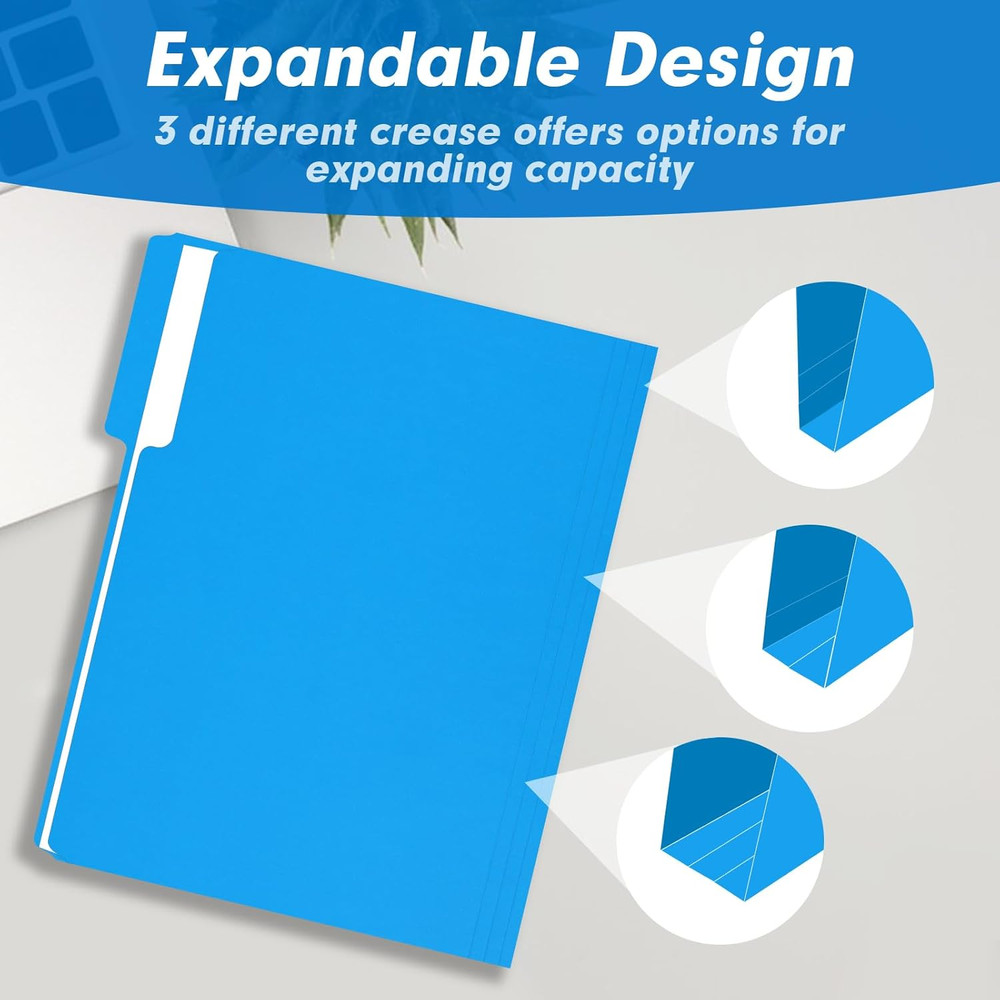 File Folder, 150 Pack 1/3 Cut Tab Colored File Folders, File Folder Letter S...
