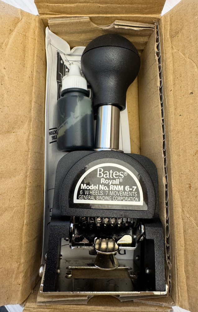 Bates Royal Automatic Numbering Machine - Numeroteur - NM6-7