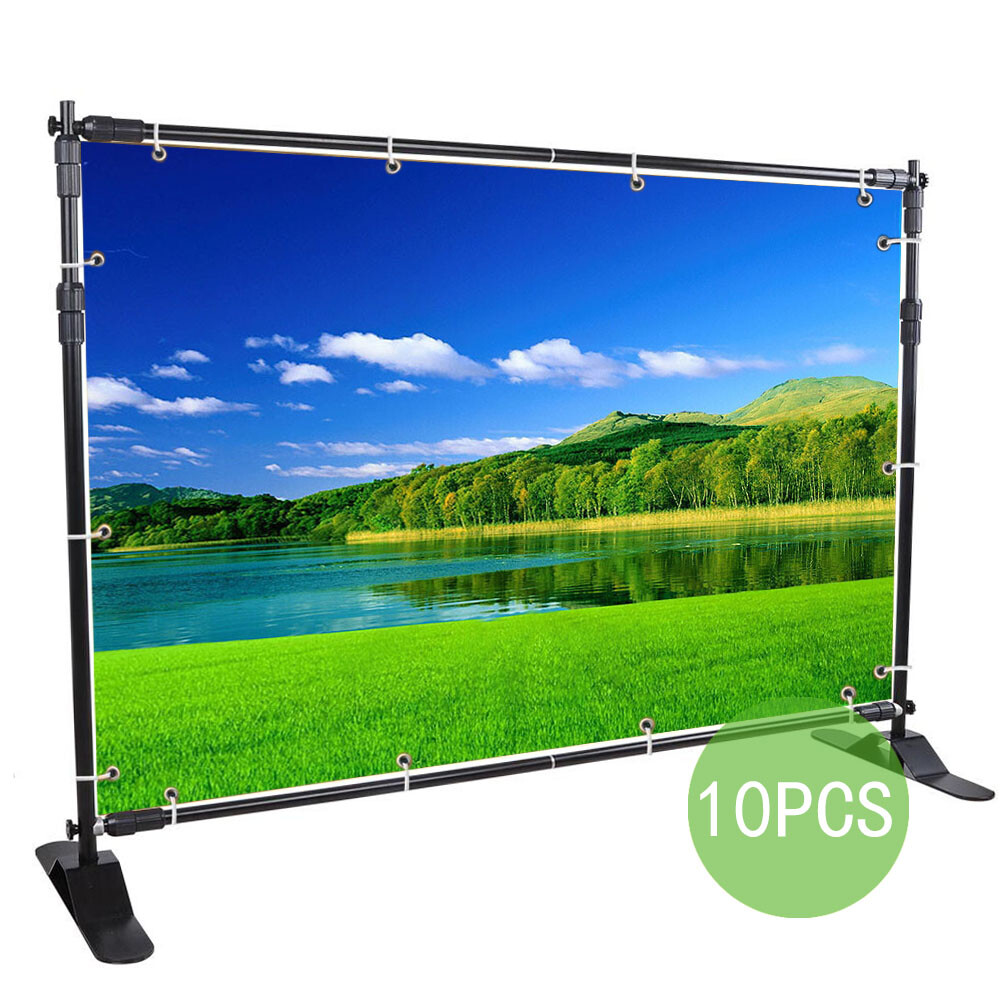 VEVOR 10pc 8"x10" Step Repeat Backdrop Telescopic Banner Stand Adjustable