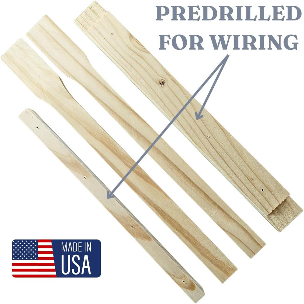 Layens Beehive Frames - Unassembled - Predrilled Top & Bottom Bars - 5 Pack
