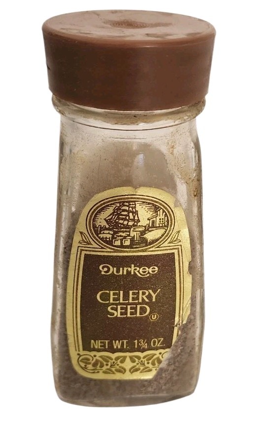 Vintage Durkee Spice Jar Bottle Celery Seed