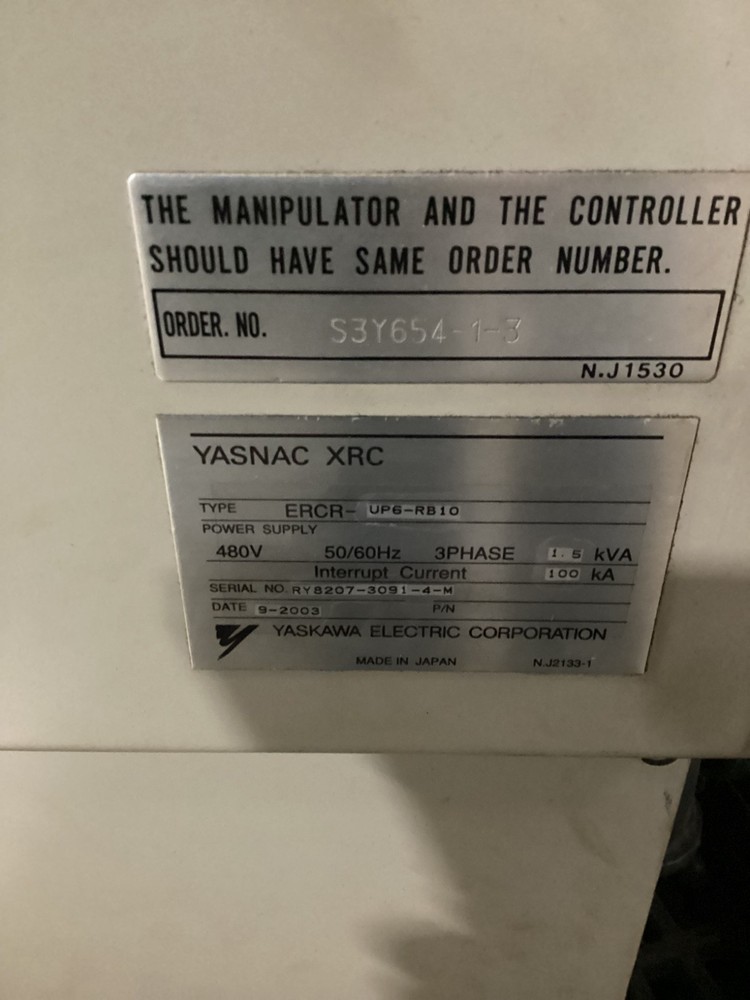 Yasnac XRC UP6 ROBOT SYSTEM Controller, ERCR-UP6-RB10 #401JM