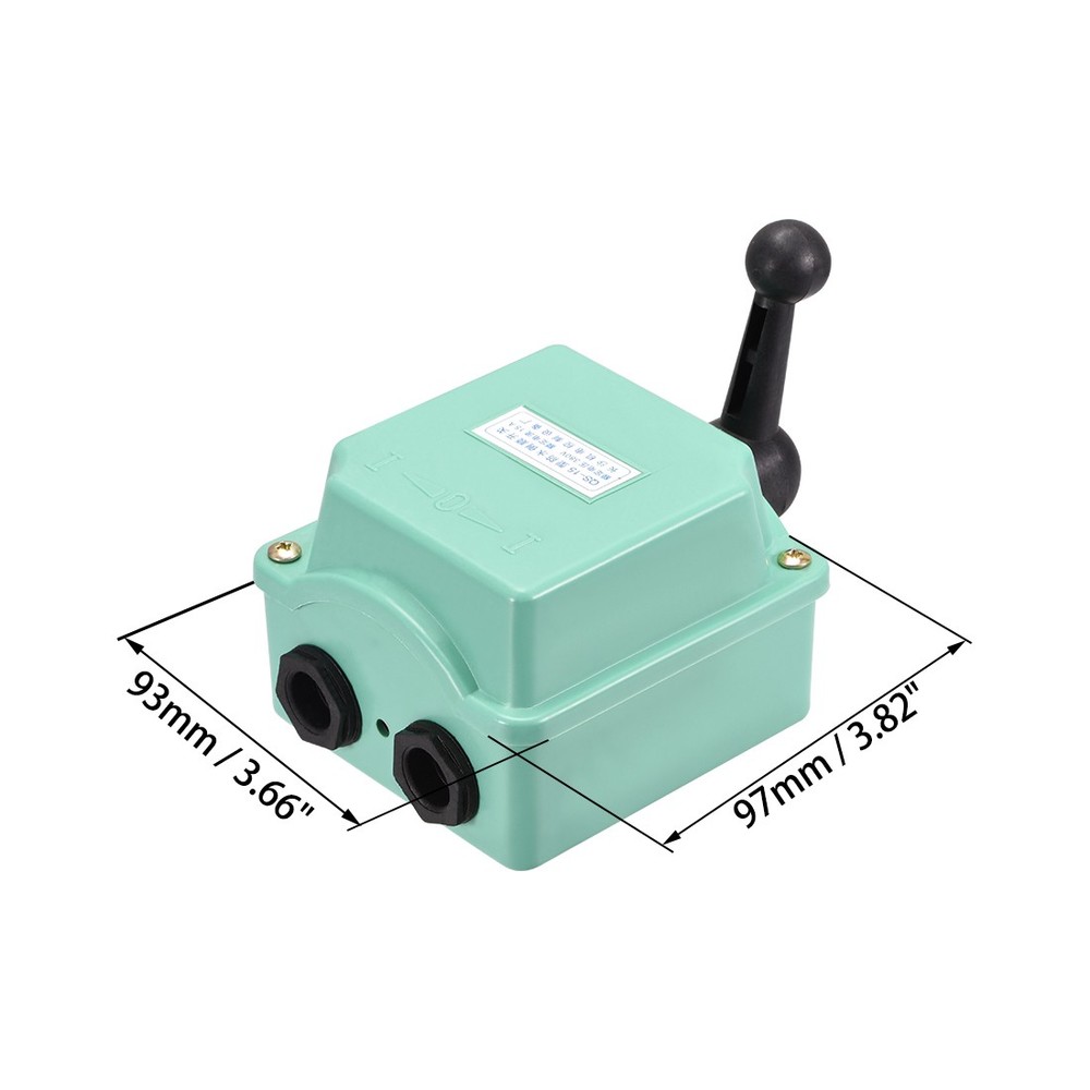 QS-15 3 Position Drum Switch Forward/Off/Reverse Motor Control Plastic Shell 15A