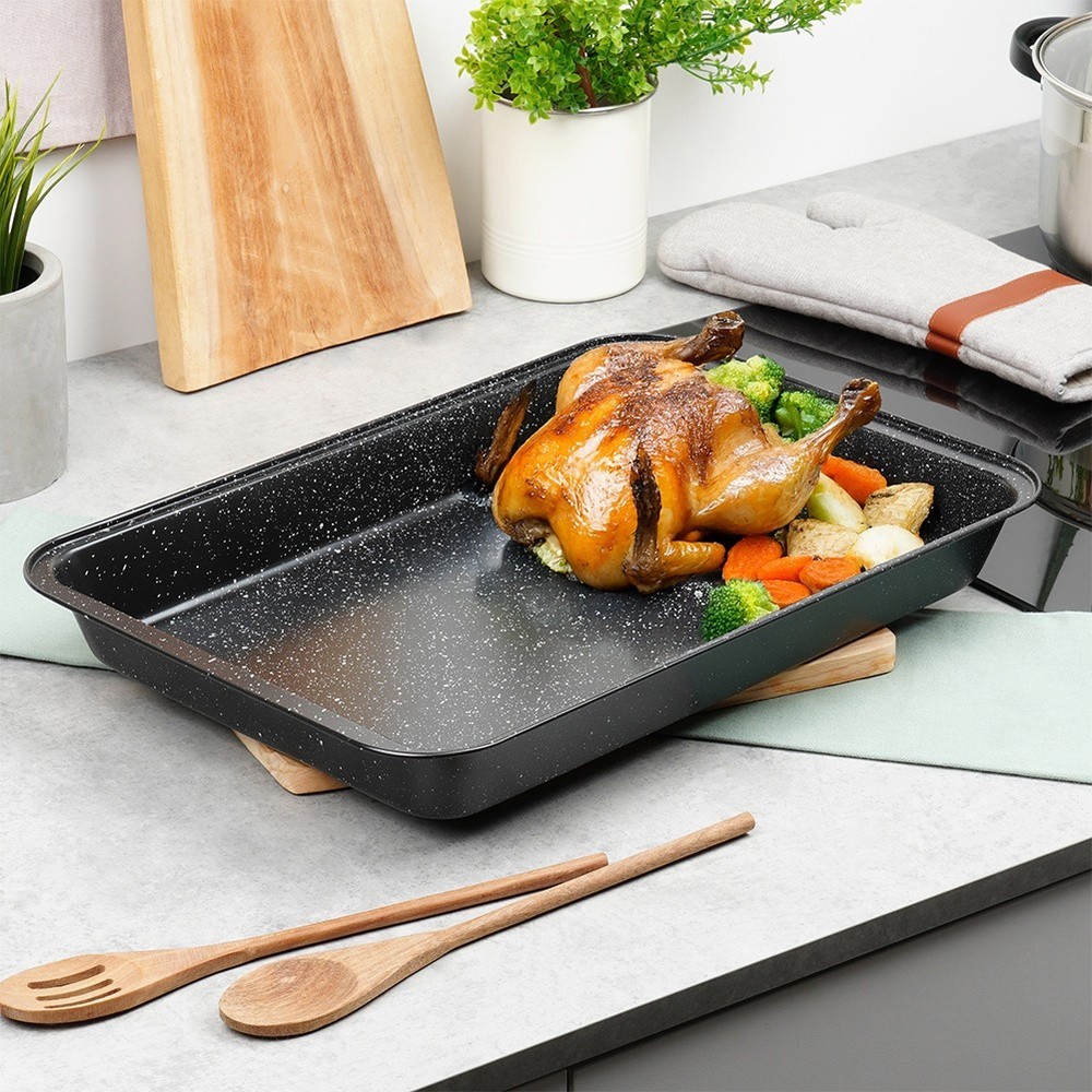 Baking tray, oven tray, cake tray, baking pan with granite coating,...