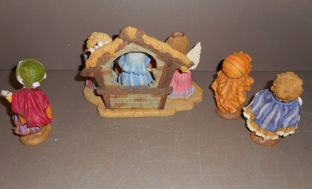 Christmas Nativity Scene Ceramic Figurines - 4pc Set