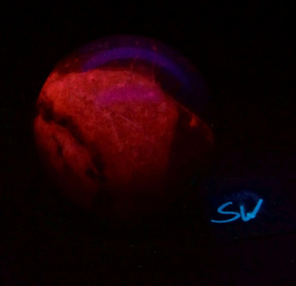 Fluorescent CA Calcite 70mm Sphere for Collection 5115