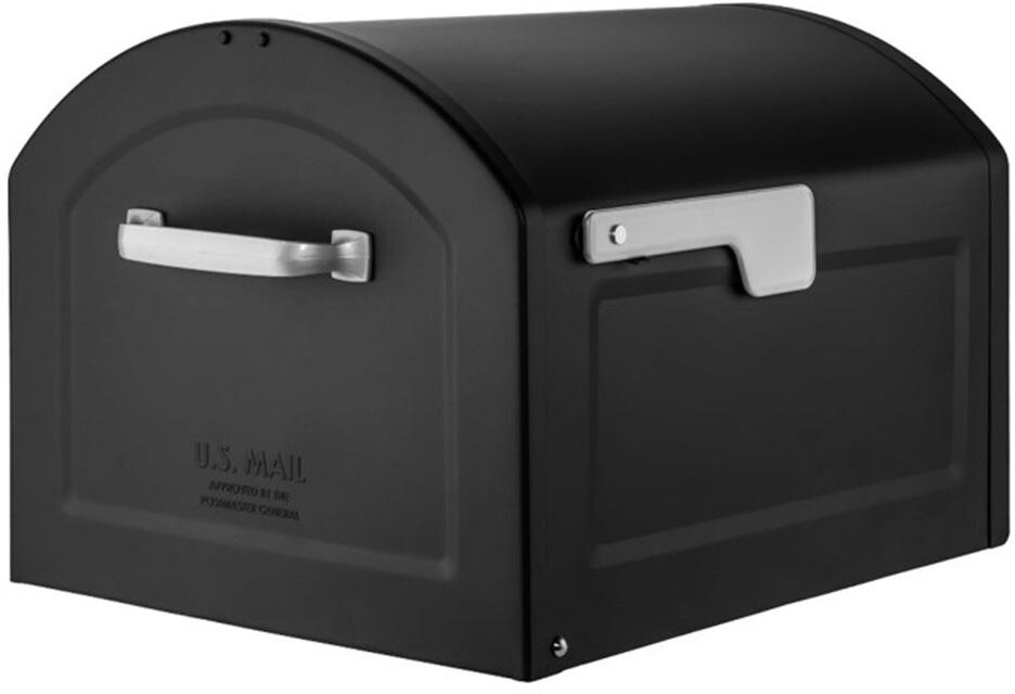 Centennial Post Mount Parcel Mailbox Premium Silver Handle Extra Large Durable
