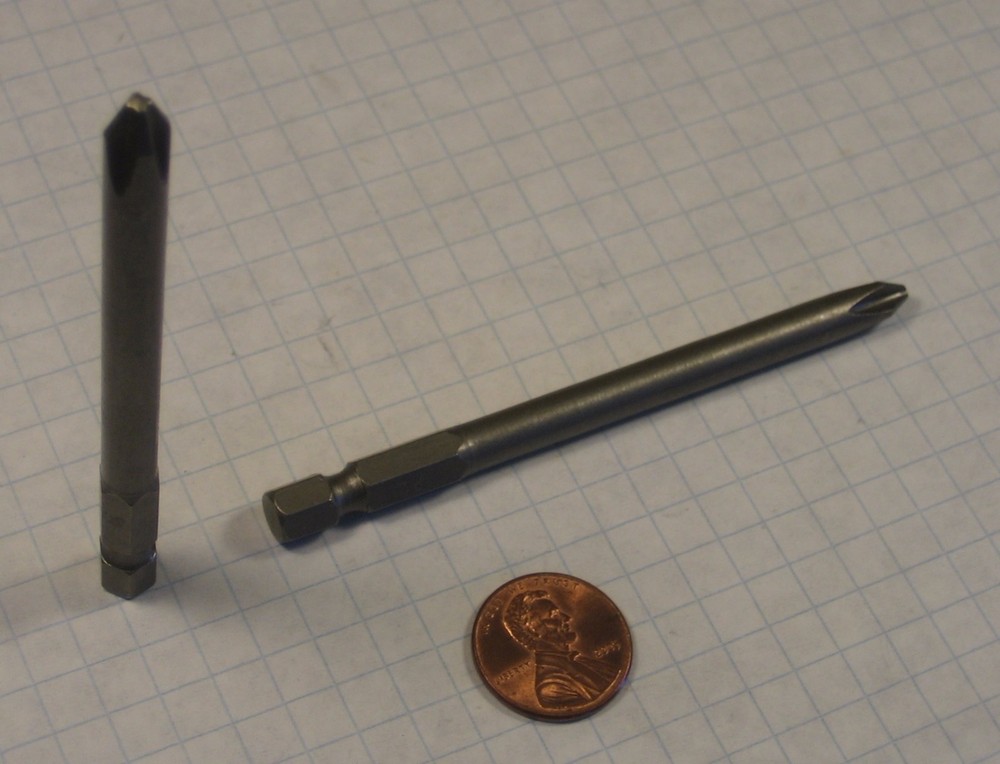 PRACTICAL PRODUCTS #PB-2LS HEX POWER DRIVE INSERT BITS, 3-1/2" LONG, PHILLIPS #2