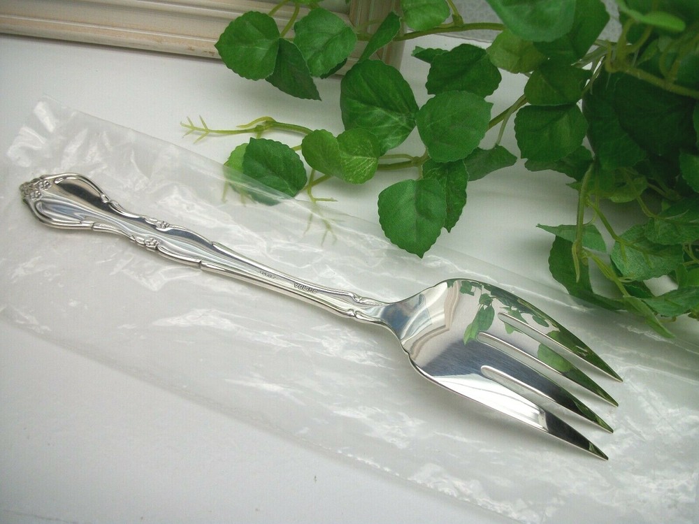 Oneida Community AFFECTION Silverplate Cold Meat Serving Fork NEW 1960