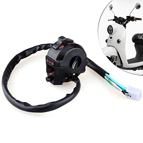 Motorcycle Handlebar Switch, 12V DC Universal 7/8" Left Side Motorcycle