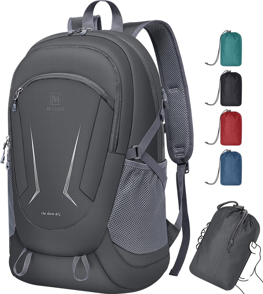 45L Ultra Lightweight Packable Hiking Backpack Waterproof Foldable Daypack
