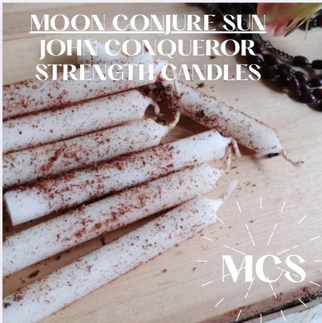 John Conqueror Root Candles 7 Magic Rootwork Fixed Hoodoo Conjure Wiccan Pagan