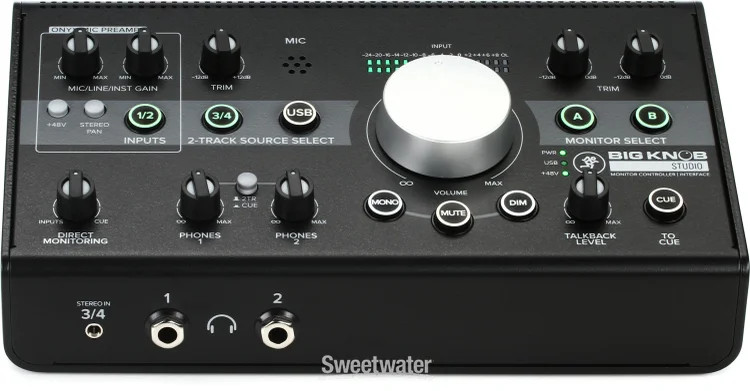 Mackie Big Knob Studio 3x2 Studio Monitor Controller and Interface