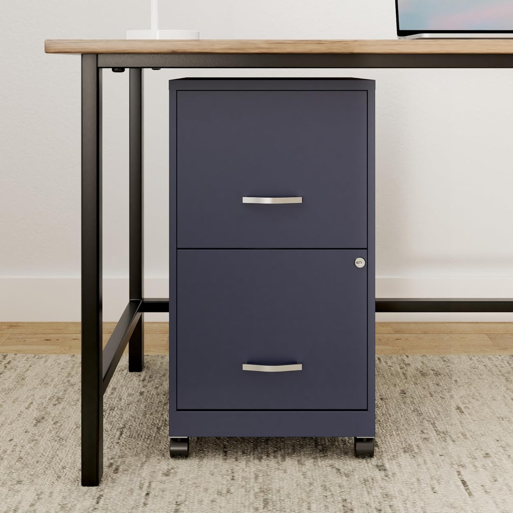 LYS SOHO File/File Mobile File Cabinet, Navy