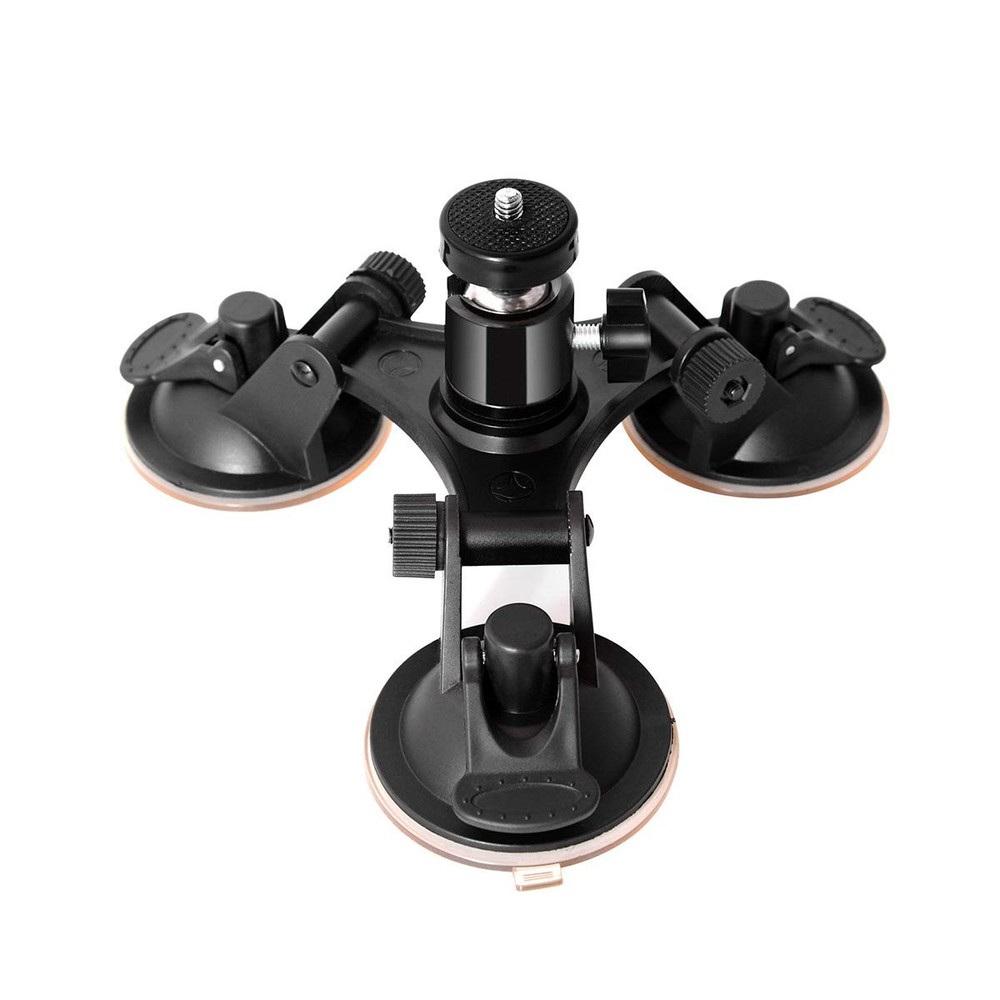 Triple Cup DSLR Camera Suction Mount /w Ball Head