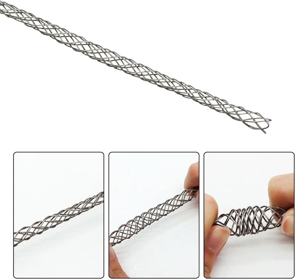 1 Pack Cable Pulling Grip, Electrical Wire Puller Socks, Stainless Steel Mesh Sl