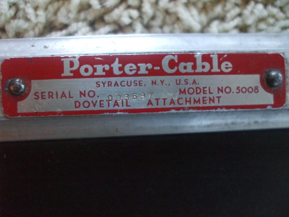 PORTER CABLE # 5008 DOVETAIL TEMPLATE