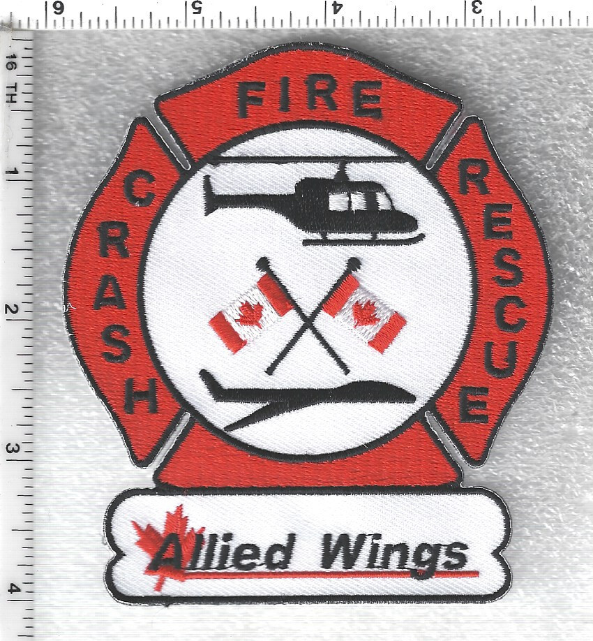 Allied Wings Fire Crash Rescue RCAF Training (Manitoba, Canada) Shoulder Patch