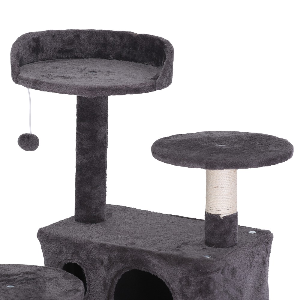 55 inch Cat Activity Tree Tower Great For Climbing、Playing、Scratching & Relaxing
