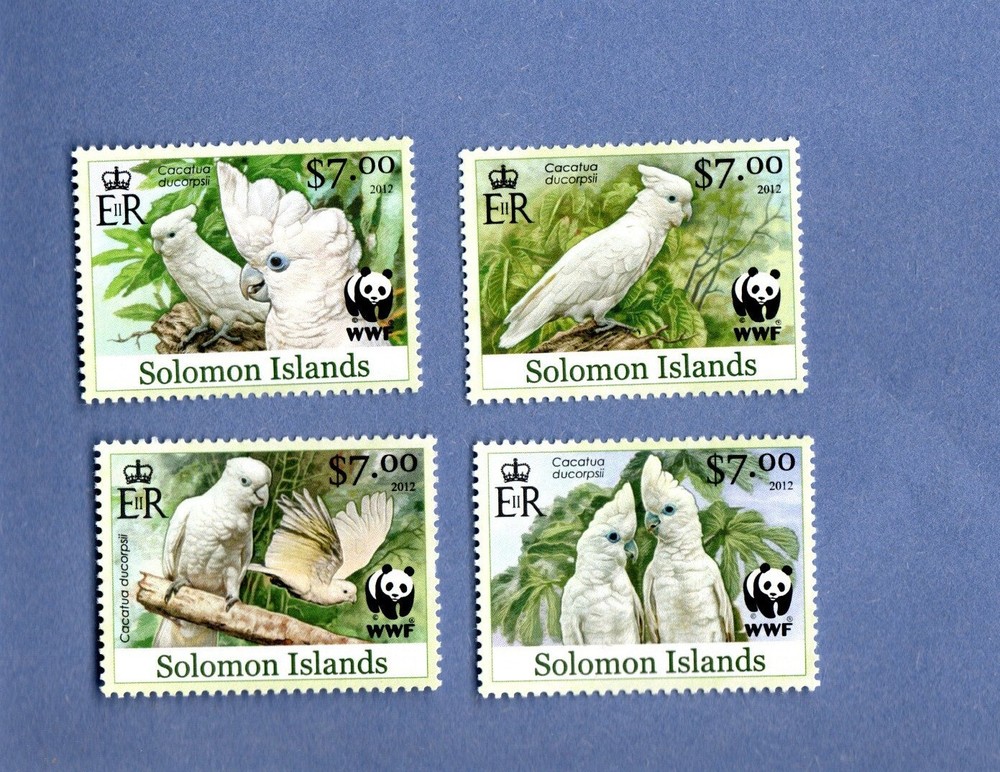 SOLOMON ISLANDS MNH WWF PARROTS [2012]