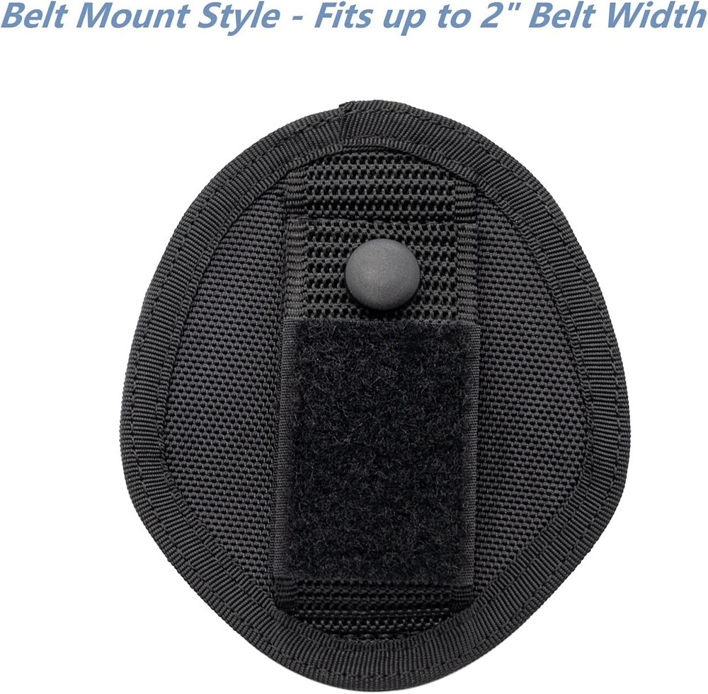Nylon Handcuff Holder Case - Open Top Cuff Holster Pouch for Chain/Hinged