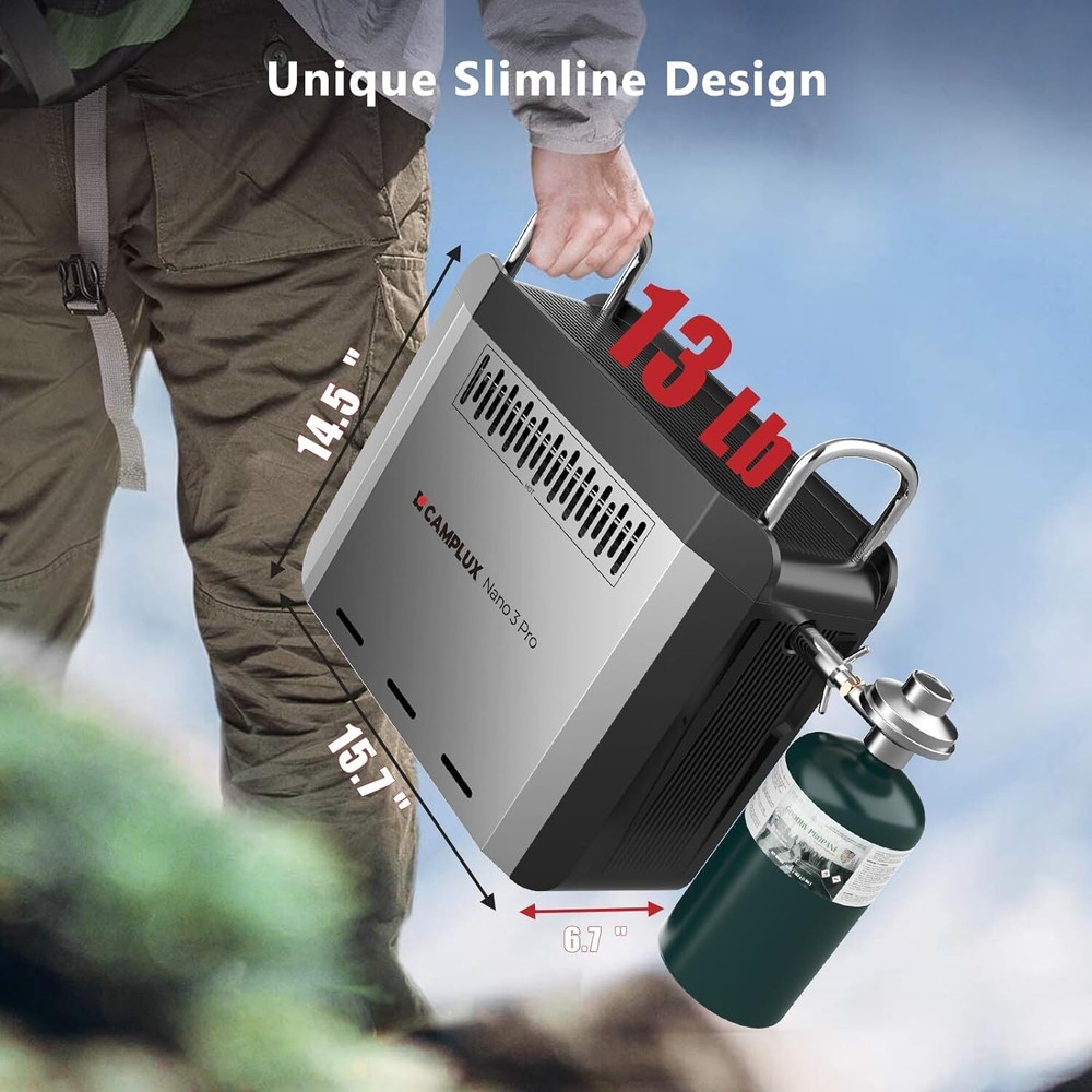 CAMPLUX Portable Gas Water Heater Instant Hot Water Off-grid Car Camping Shower