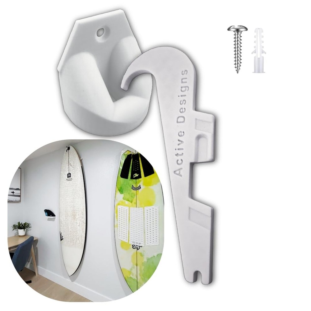 Vertical Surfboard Wall Mount- Hidden Floating Display for Shortboards, Mid L...