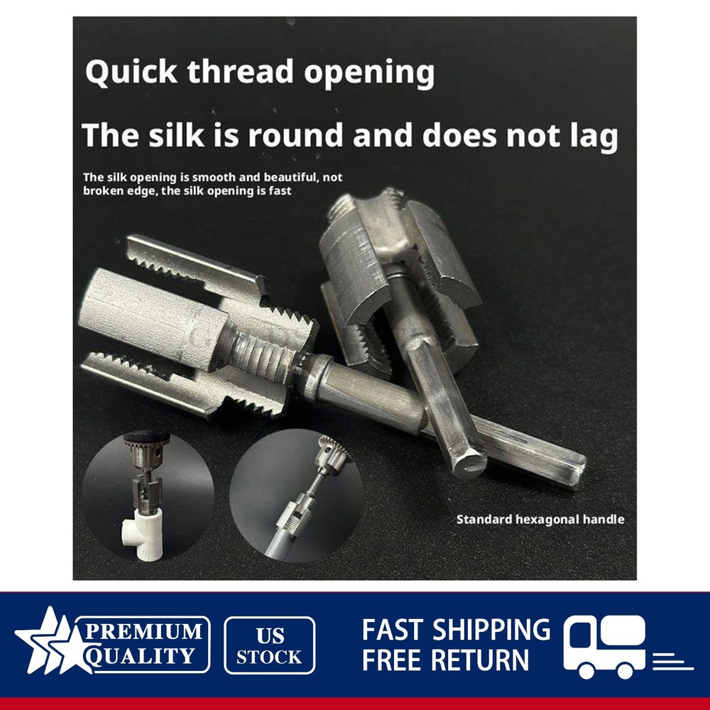 NEW Integrated Internal & External Pipe Threading-Tool PVC Pipe Threader Kit