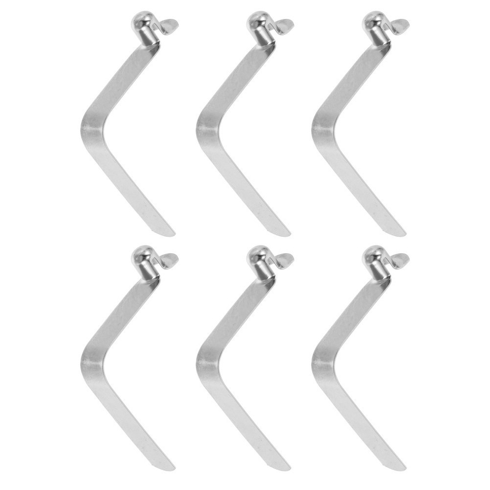 6 Pcs Tent Pole Push Button Spring Clips Kayak Paddle Snap Boat Hook Holder