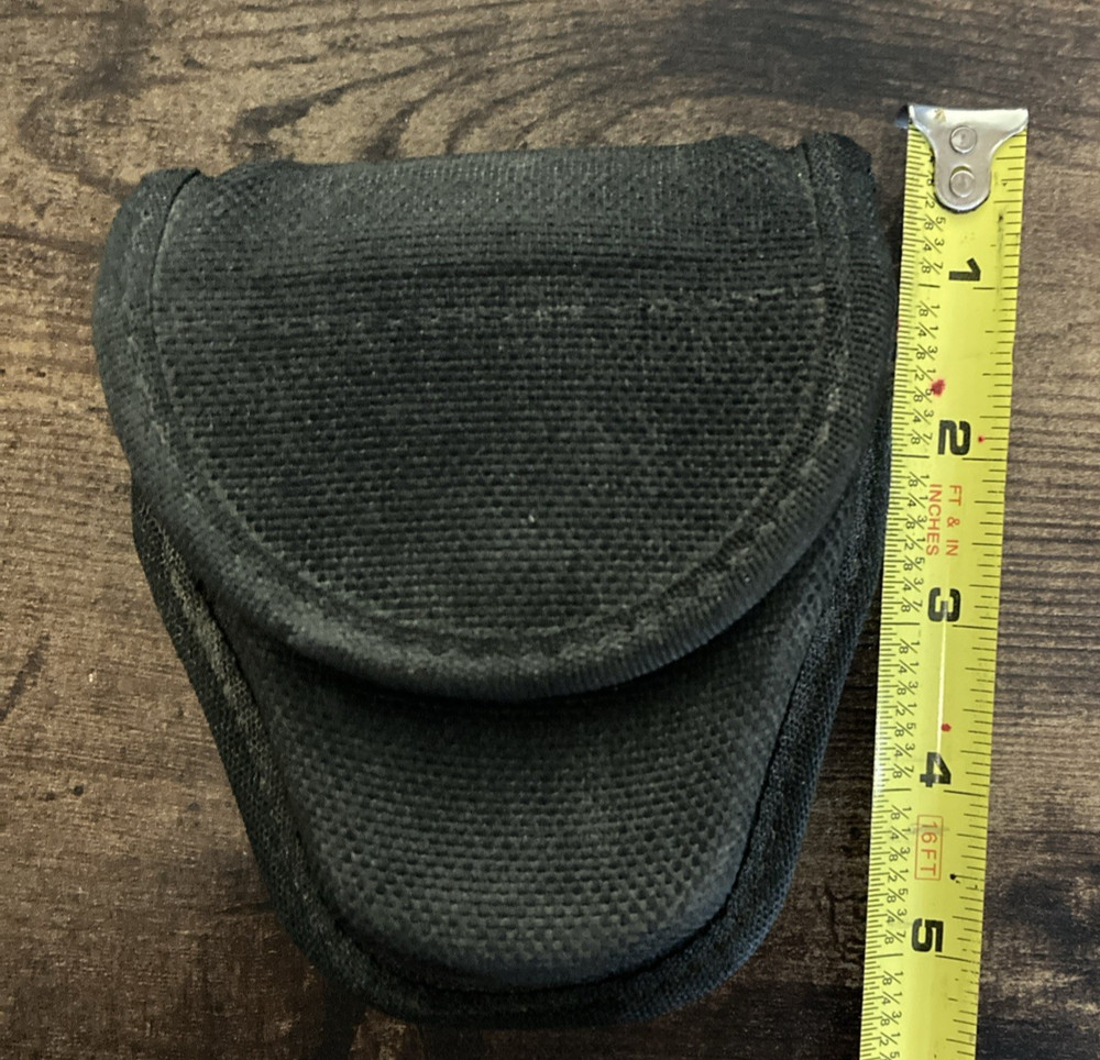 Handcuff Case Black Nylon Sheath/Pouch with Snap Closure Double Cuff