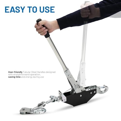 3000 lb Come Along Winch with 12 ft Steel Cable Manual Pull