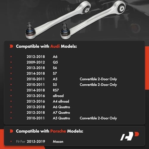 2 x Front Forward Upper Control Arm with Ball Joint & Bushing, Compatible