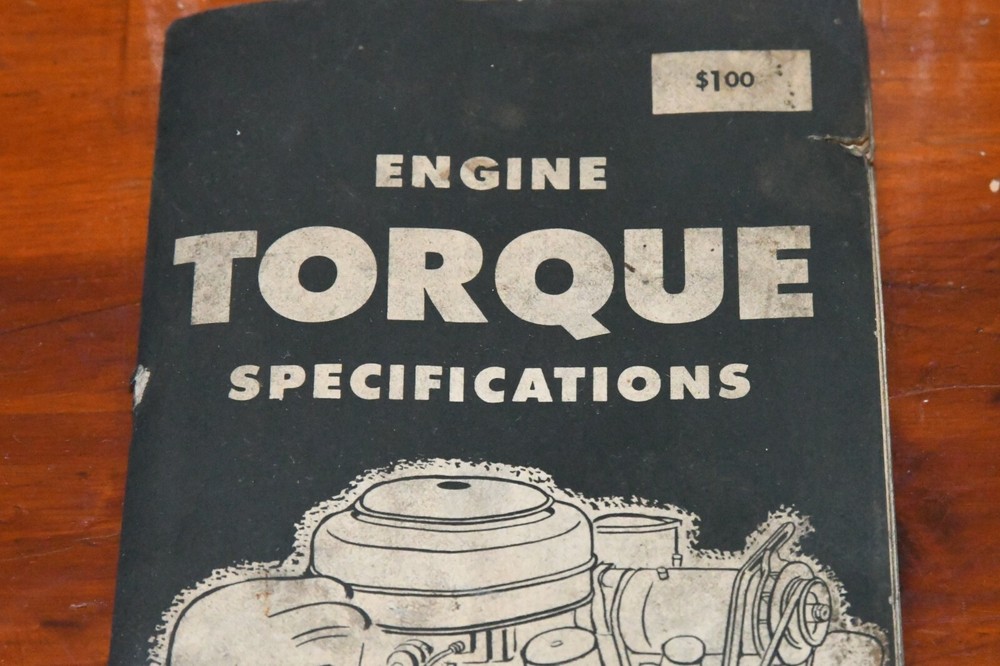 Vintage Tool Guide Sturtevant Co Engine Torque Specifications 1956 Book Wrench