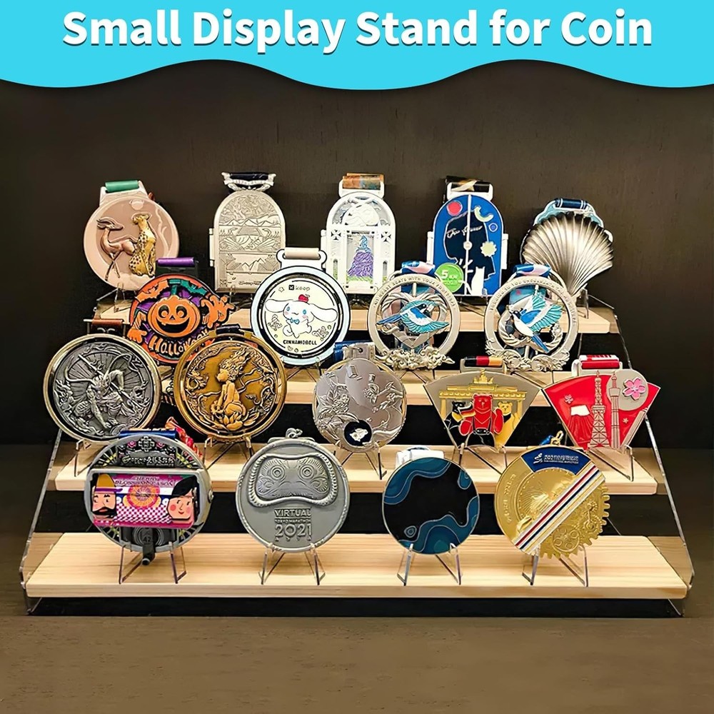 Mini Triangular Acrylic Easel Stands for Cards & Collectibles - 20 Pack
