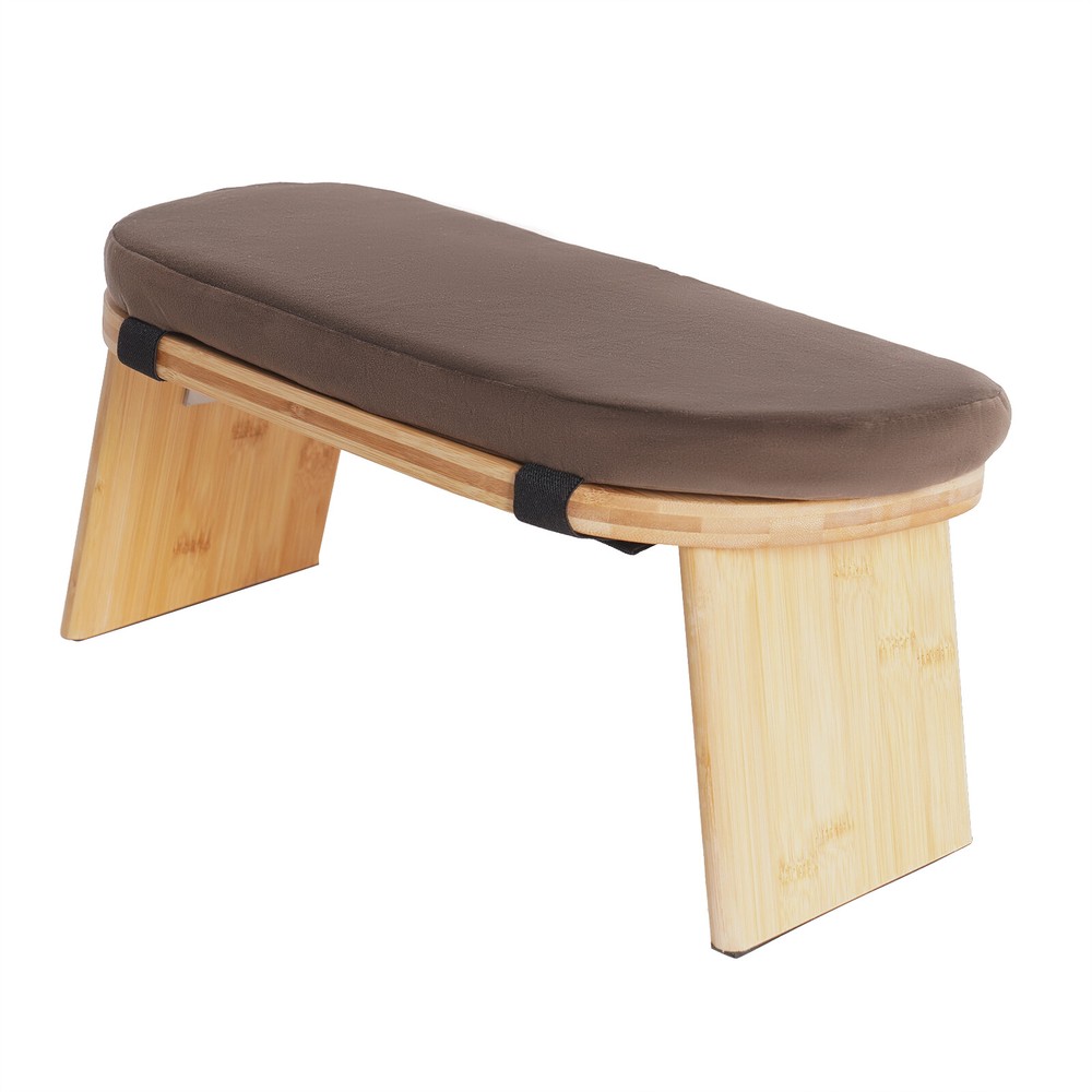 Modern Meditation Bench Foldable & Ergonomic Meditation Stool W/ Cushion