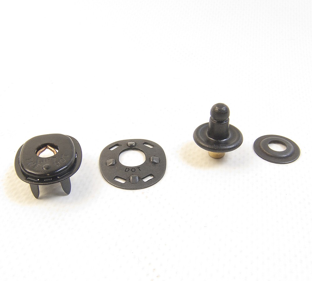 Lift The Dot Stud & Socket w/ Backing Plates, Black Oxide, 5 Pc. Ships from USA