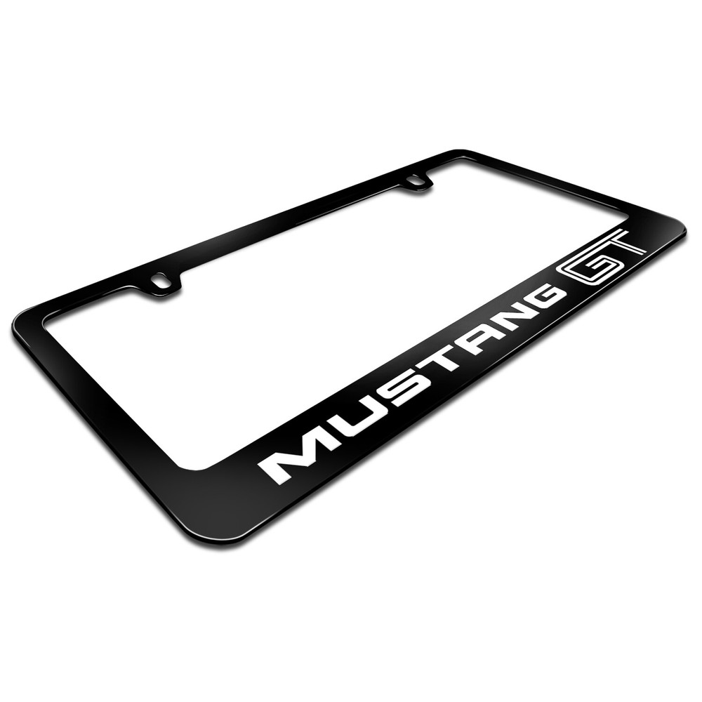 Ford Mustang GT Black Metal License Plate Frame