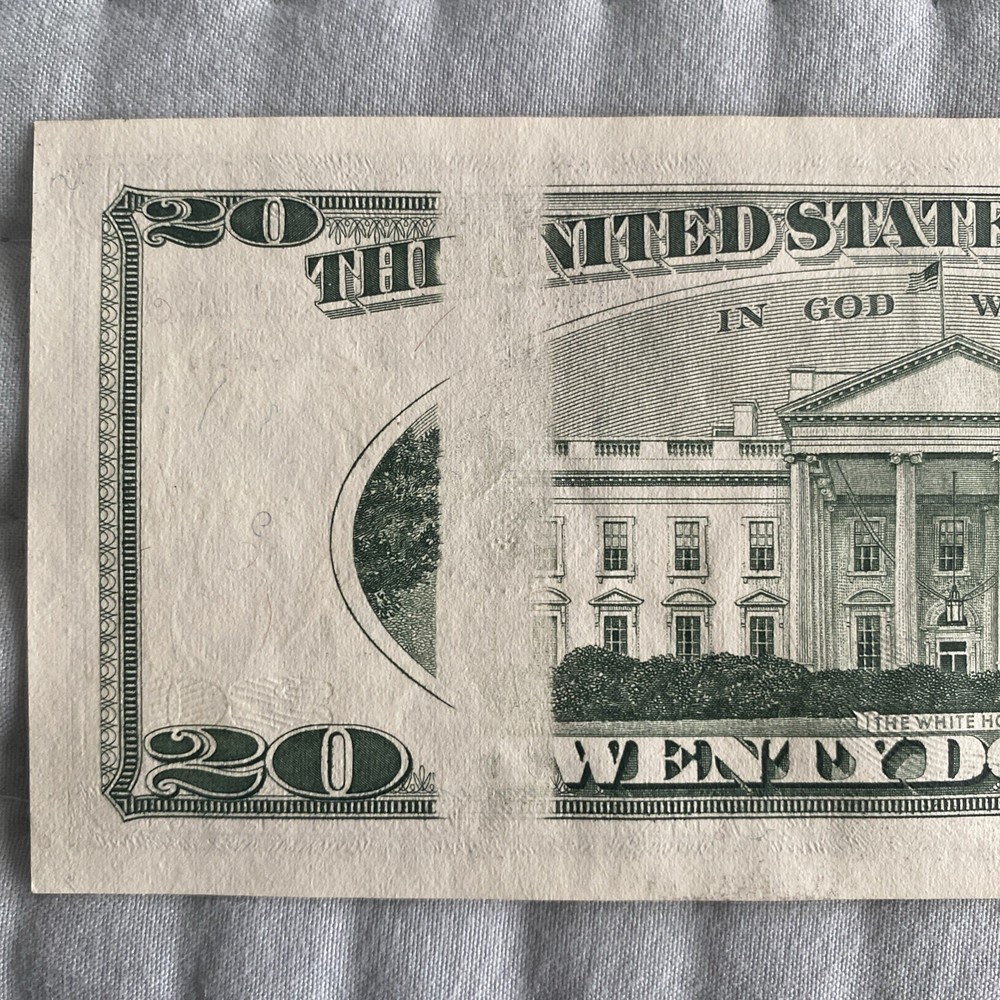 1996 $20 Obstruction Error Note - Unc SERIAL AG25295821D