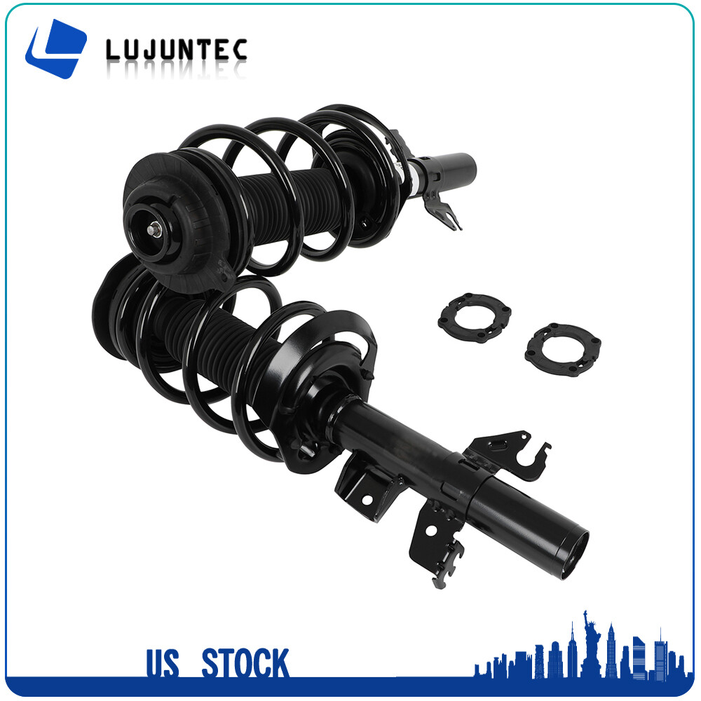 Set (2) Front Complete Struts With Coil Spring For Jeep Cherokee AWD 2014-2018