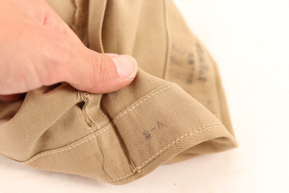 P160 WWII Tan Infantry Piped Named Overseas Cap
