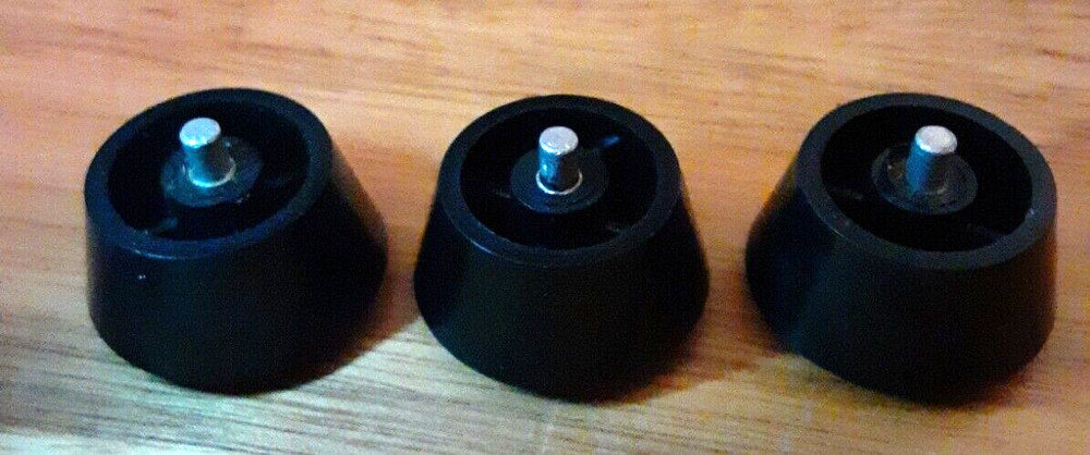 Wearever Replacement Knobs 3mm Rivet Knob 3 Piece Set Black