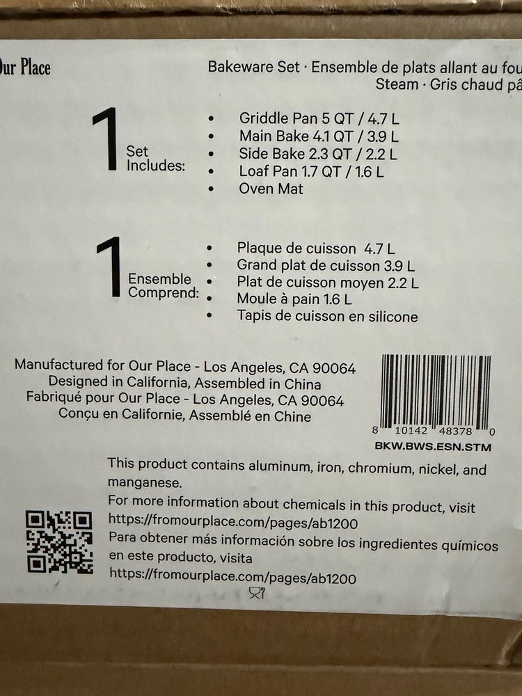 Our Place Five Piece Bakeware Set Blue Salt