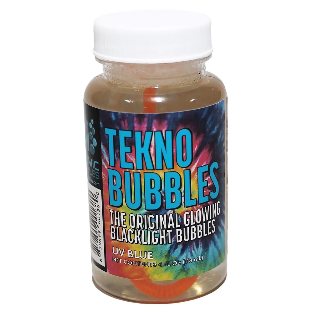 UV Glow Bubble Solution 4 oz Bottles Gold Blue Blacklight Bubbles 2 Pack