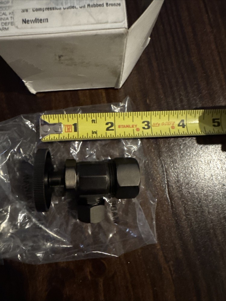 West brass 3/8 Compression Outlet Bronze Open Box -new